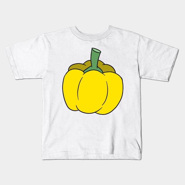 Yellow Bell Pepper Kids T-Shirt by saradaboru